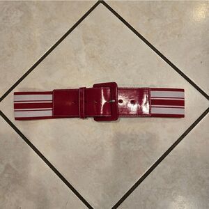 Express Red and White Women's Belt